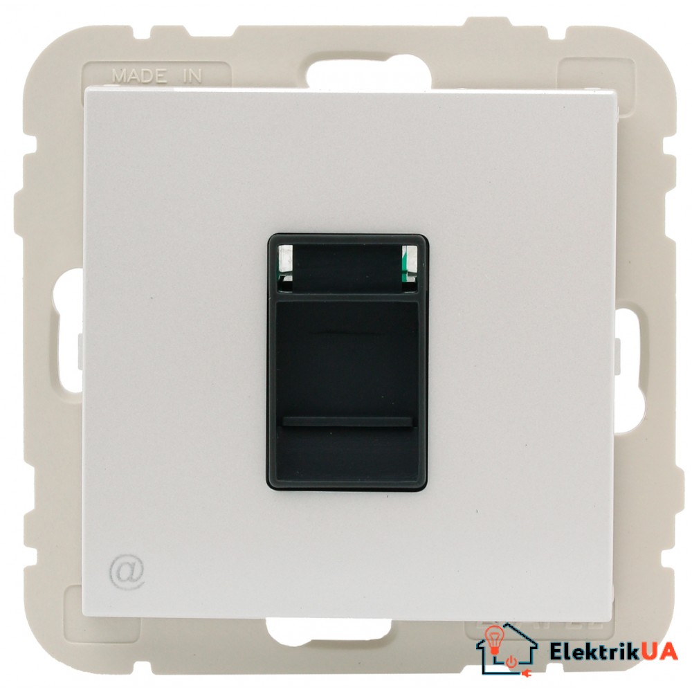 Розетка компьютерная RJ45 cat5e UTP Efapel Logus Ледяной металлик 21453 TGE